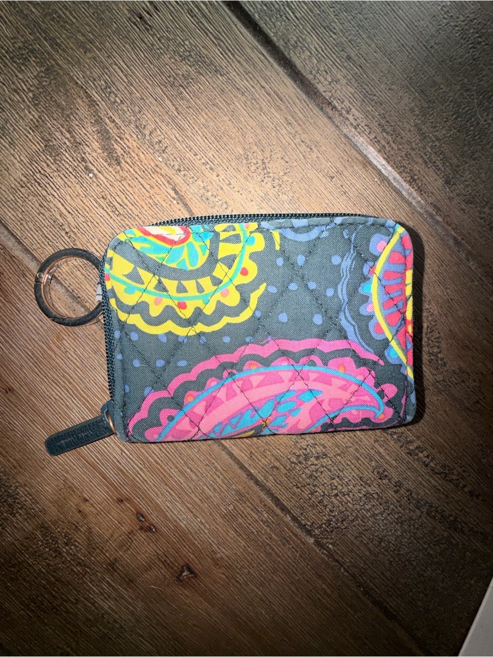 Vera Bradley Floral Quilted Zip Card Holder - Multicolor